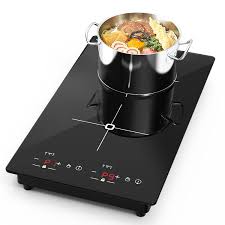 Photo 1 of Double Induction Cooktop 2300W Induction Burner Hot Plate Electric 9 Temperature 9 Power Settings Portable Electric Stove Burners, Child Safety Lock & Timer,110v Compatible with Magnetic Cookware