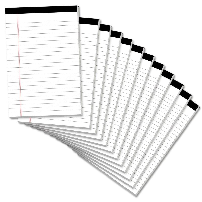 Photo 1 of Legal Pads 5×8 Inch Notepad, 20 Pack Note Pads College Ruled Perforated Memo Pad for Work Study Daily Note Taking List, Lined Writing Pads Memo Refills Notepads for Office Home School, 30 Sheet/ Pad 5x8 Inch Ruled