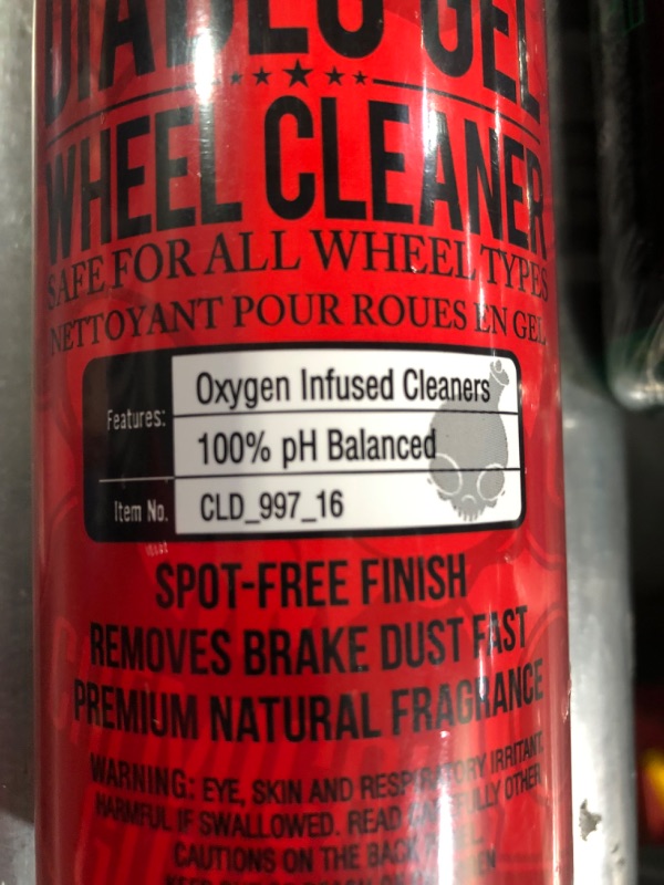 Photo 3 of **SEE NOTES 
Chemical Guys CLD_997_16 Diablo Gel Oxygen Infused Foam Wheel And Rim Cleaner, Concentrated (Safe on All Wheel & Rim Finishes), 16 fl oz + MIC_506_03 Premium Microfiber Towels, Gold (16"x16") 3 Pack Diablo Gel + Towels