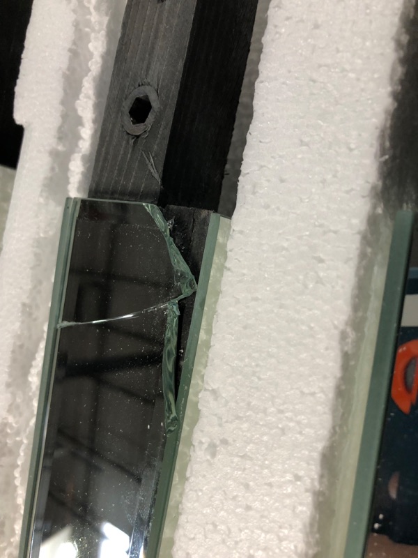 Photo 1 of *SEE NOTES* Pregaspor Rectangle Mirrored Coffee Table, Silver Living Room Table with Cryatal Diamond Inlay, Modern Luxury Mirrored Furniture Tea Table for Living Room, Office, (24" D x 36" W x 18" H) 24"D x 36"W x 18"H