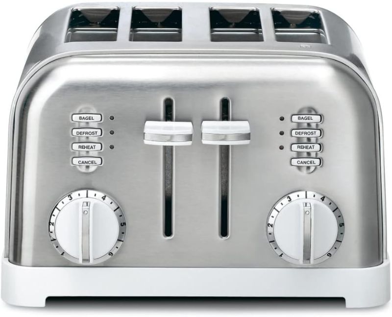 Photo 1 of *READ NOTES*Cuisinart CPT-180WP1 4-Slice Metal Classic Toaster White/Stainless