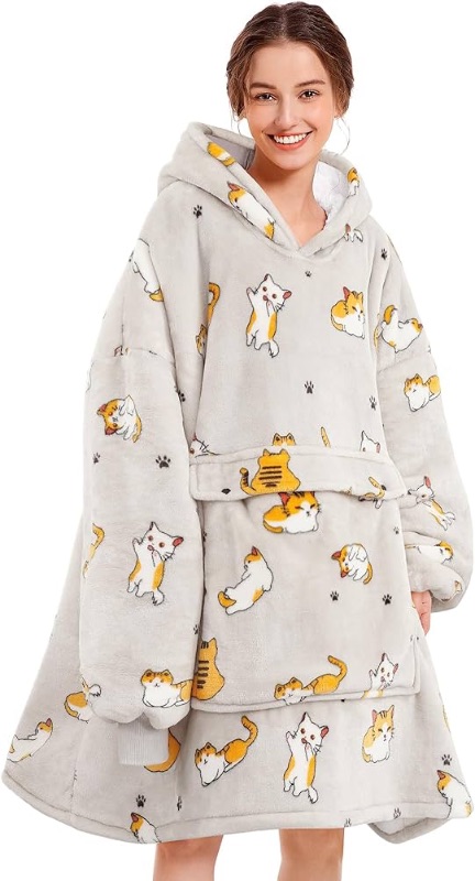 Photo 1 of Oversized Blanket Hoodie Blanket for Women, Wearable Blanket