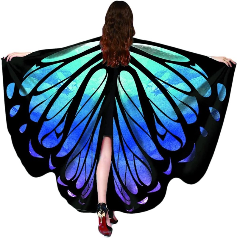 Photo 1 of AWAYTR Women Butterfly Wings Shawl