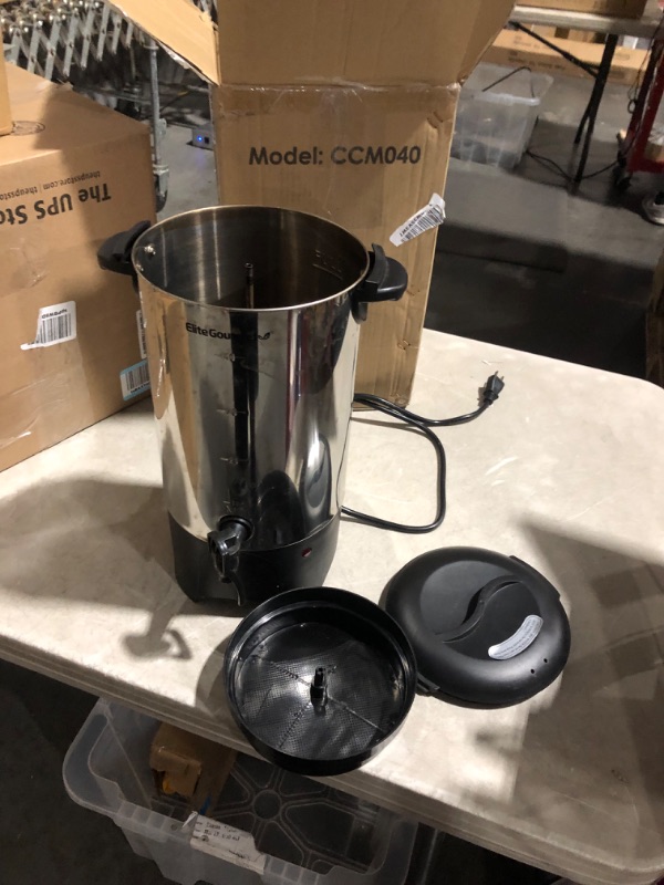 Photo 4 of ***NONREFUNDABLE - NOT FUNCTIONAL - FOR PARTS ONLY - SEE COMMENTS***
Elite Gourmet CCM040 Stainless Steel 40 Cup Coffee Urn
