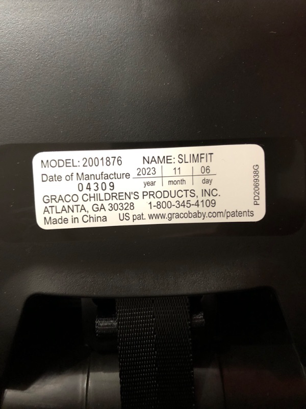 Photo 3 of ***USED - LIKELY MISSING PARTS - UNABLE TO VERIFY FUNCTIONALITY***
Graco SlimFit 3 in 1 Car Seat -Slim & Comfy Design Saves Space in Your Back Seat, Darcie, One Size SlimFit Darcie