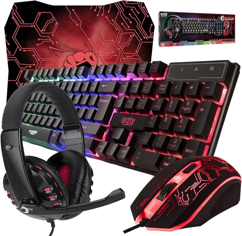 Photo 1 of Gaming Keyboard and Mouse and Mouse pad and Gaming Headset