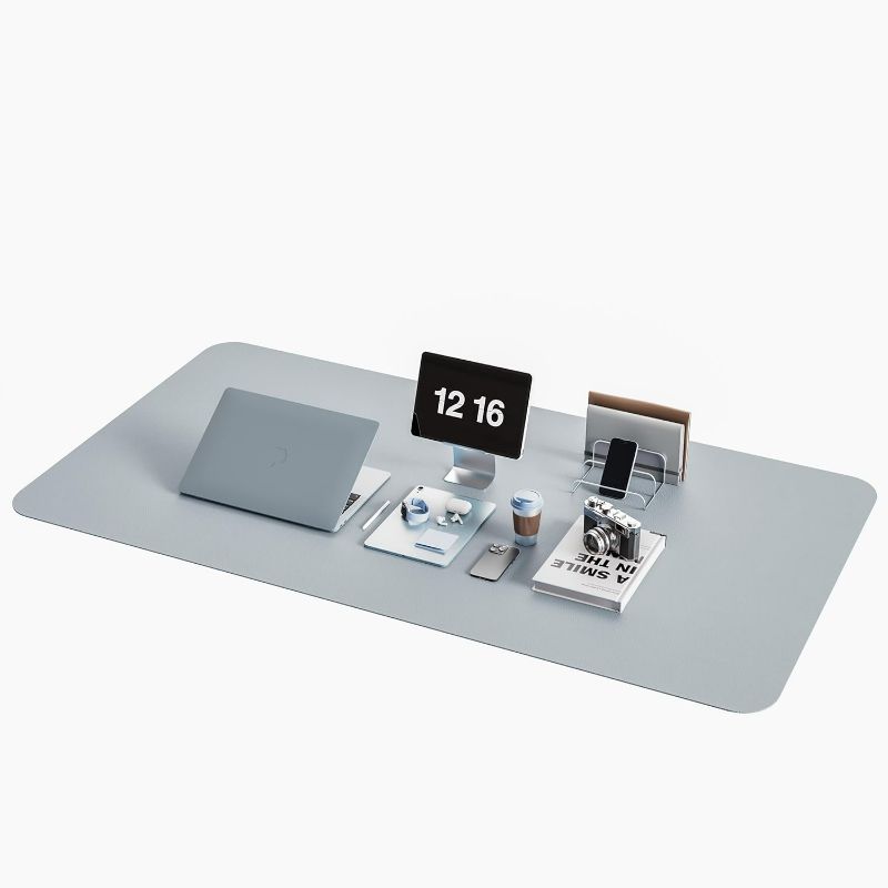 Photo 1 of YSAGi Non-Slip Desk Pad,Mouse Pad,Waterproof PVC Leather Gray 47.2" x 23.6"