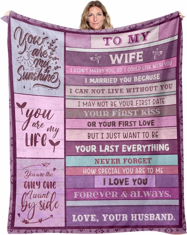 Photo 1 of ** STOCK IMAGE FOR REFERENCE**Gifts for Wife from Husband to My Wife Blanket