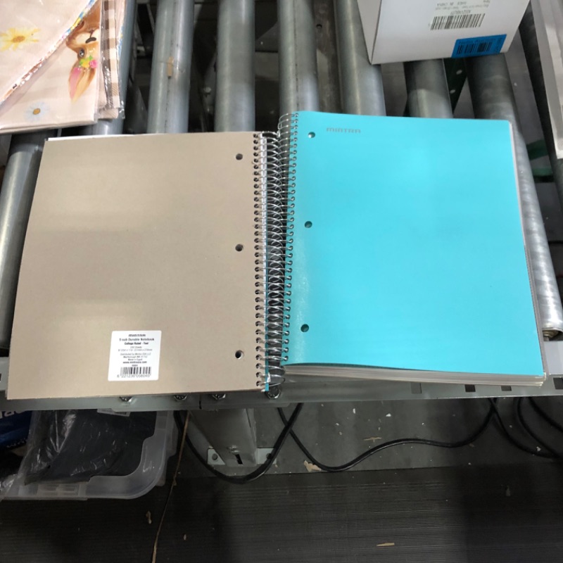 Photo 1 of **NON-REFUNDABLE PACK OF 2** Mintra Office Durable Spiral Notebooks, 5 Subject, (Teal, College Ruled)