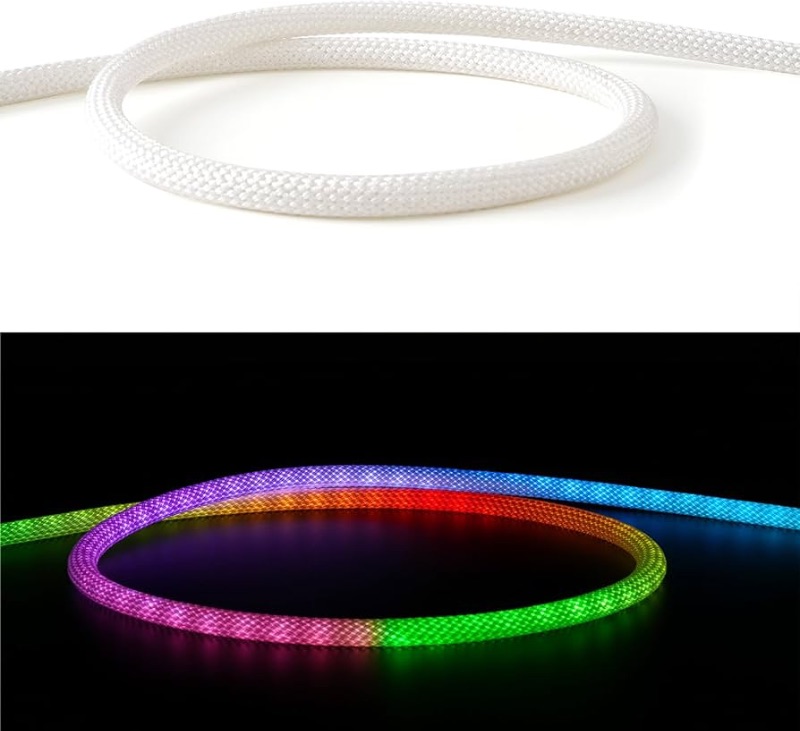 Photo 1 of LED Braided Rope Light, Creative Rope Floor Lamp