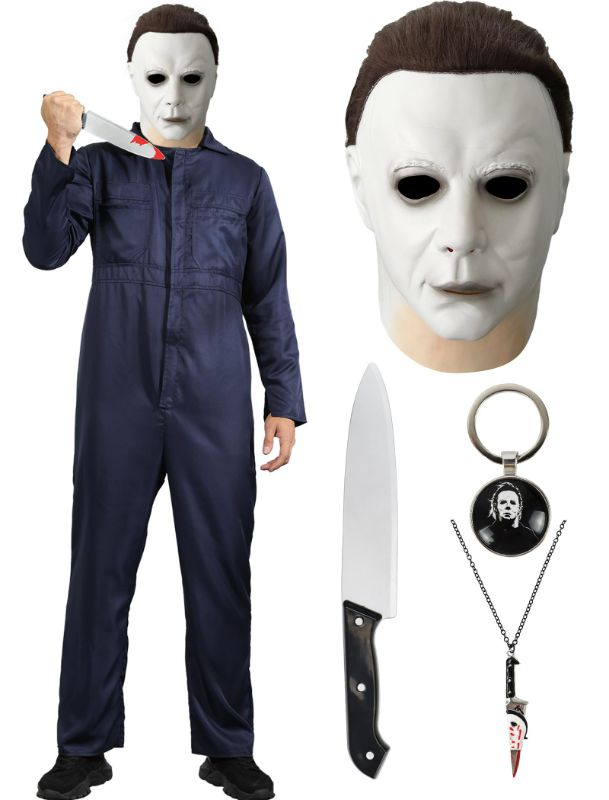 Photo 1 of Candyhouse Blue Jumpsuit with Mask Knife XX-Large Adult