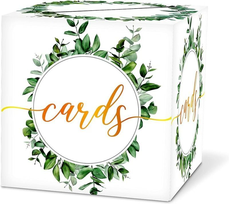 Photo 1 of **NON-REFUNDABLE PACK OF 2** Greenery Theme Card Box – 8”*8”*8” Gift Or Money Box Holder for Wedding