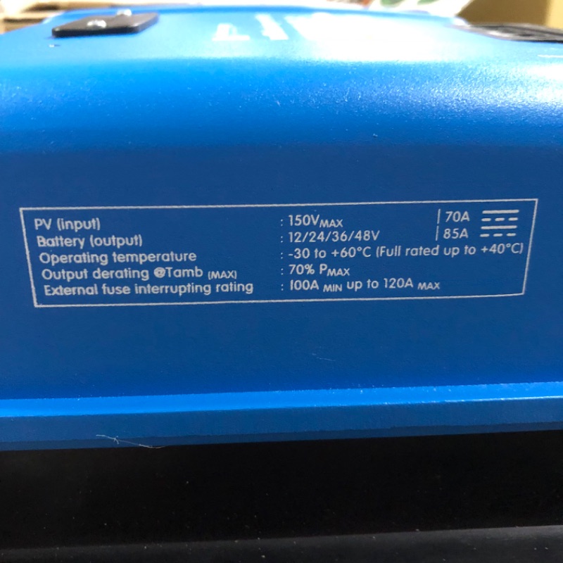 Photo 4 of (READ FULL POST) Victron Energy SmartSolar MPPT Tr VE.Can 150V 85 amp 12/24/36/48-Volt Solar Charge Controller (Bluetooth)
