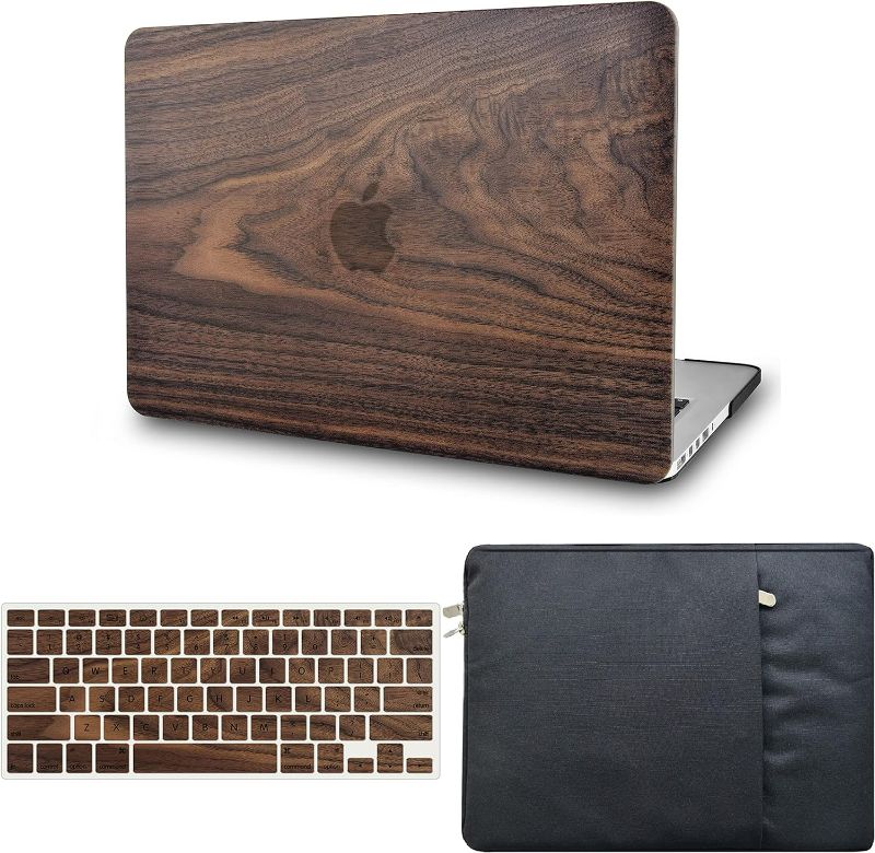 Photo 1 of Compatible with MacBook Pro 13 inch Case 2020-2023 with Touch Bar M2 A2338 M1 A2289 A2251 Protective Plastic Walnut