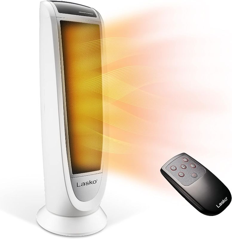 Photo 1 of ***NONREFUNDABLE - NOT FUNCTIONAL - FOR PARTS ONLY - SEE COMMENTS***
Lasko Oscillating Digital Ceramic Tower Heater for Home with Overheat Protection, Timer and Remote Control, 22.75 Inches, 1500W, White, 5165, Medium