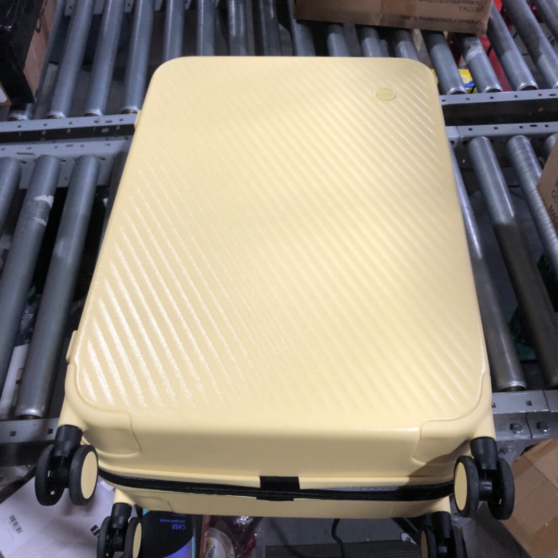 Photo 2 of mixi Large Capacity Expandable Luggage Suitcase Lark Yellow Lark Yellow 24-inch Expandable