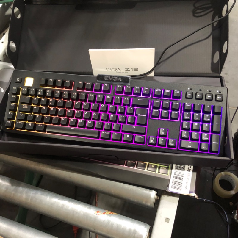 Photo 2 of EVGA Z12 RGB Gaming Keyboard, RGB Backlit LED 834-W0-12US-KR, Black