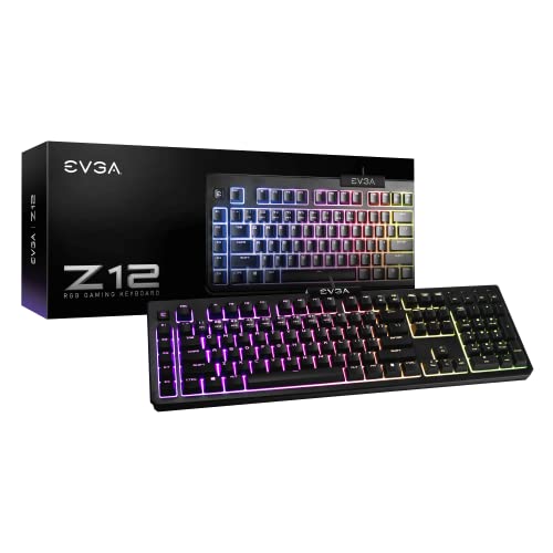 Photo 1 of EVGA Z12 RGB Gaming Keyboard, RGB Backlit LED 834-W0-12US-KR, Black