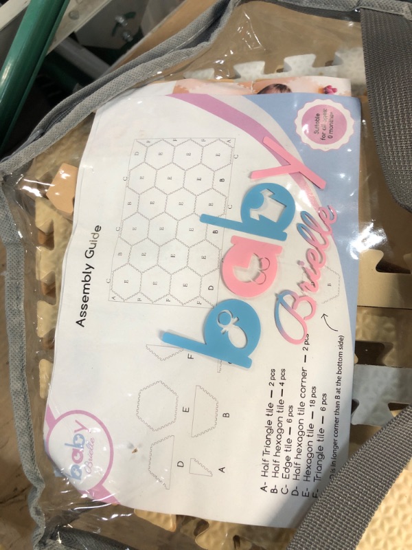 Photo 1 of Baby Brielle Soft Non-Toxic Extra Thick Interlocking Hexagon Tile Foam