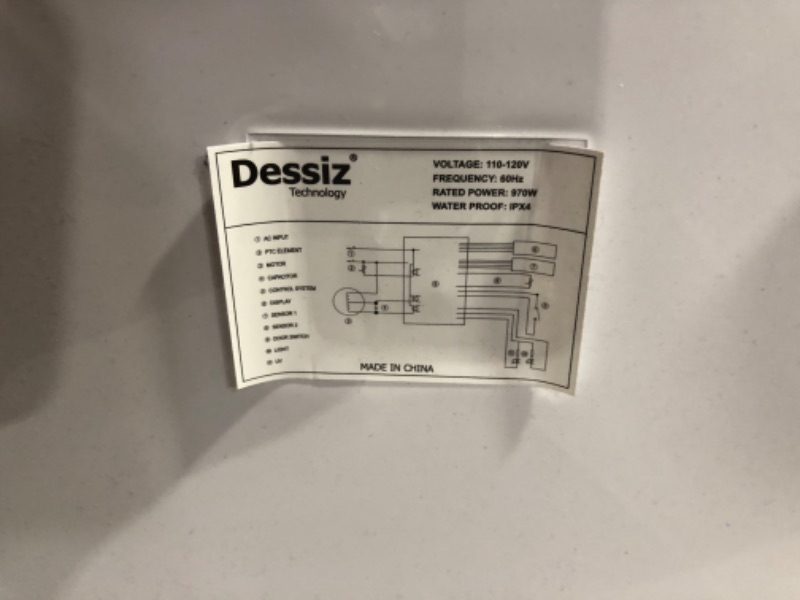 Photo 3 of ***USED - DIRTY - POWERS ON - UNABLE TO TEST FURTHER***
Dessiz Digital Control Compact Laundry Dryer - 10lbs Capacity