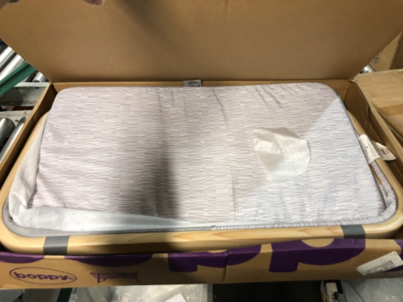 Photo 3 of Boppy Bassinet with Wipeable Mattress Pad and Two Mattress Covers Included, Featuring Anti-tilt Anchors and Mesh Sides, Lightweight and Stores Flat, No Assembly Required, Gray Pickup Sticks