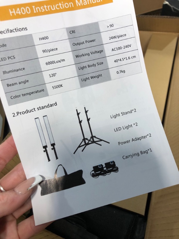 Photo 4 of GSKAIWEN 180 LED Light Photography Studio LED Lighting Kit Adjustable Light with Light Stand Tripod Photographic Video Fill Light