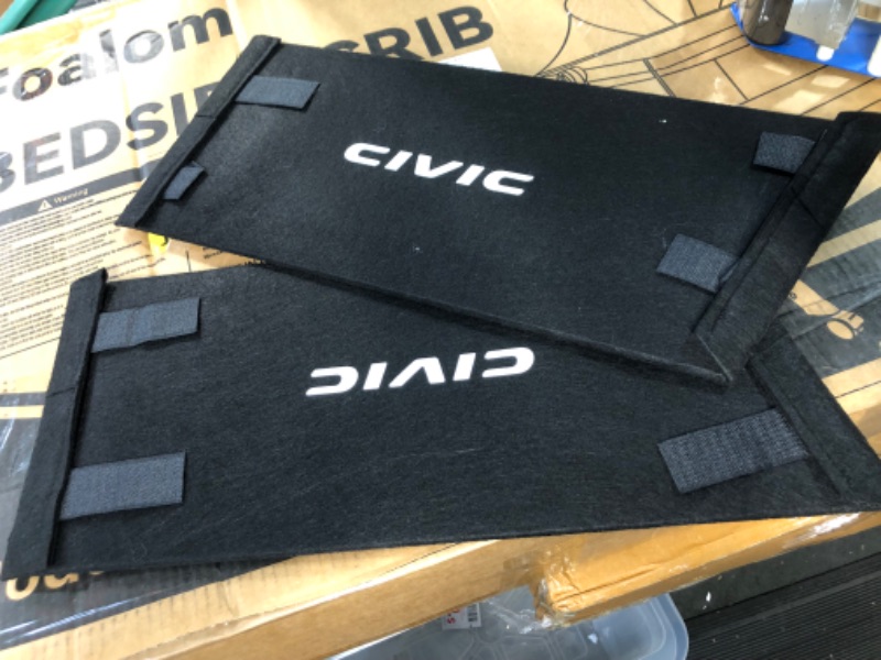 Photo 1 of 2PCS Rear Trunk Organizer Side Divider Emblem Badge Sticker Compatible with Honda Civic 10th Gen 2016 2017 2018 2019 2020 2021 Accessories - ONLY for Sedan Civic 10th Sedan [2016-2021]