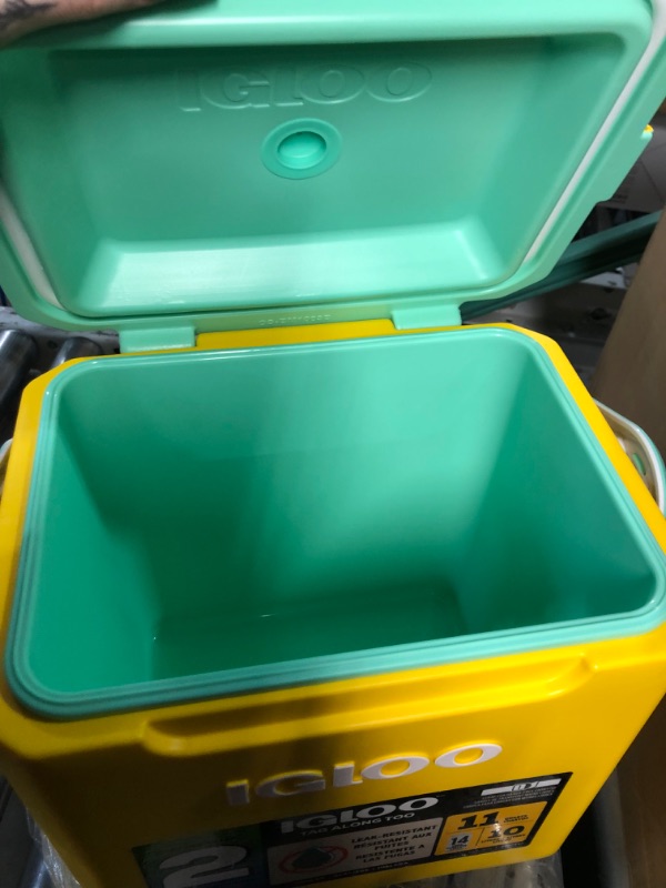 Photo 2 of Igloo 11 Qt Tag Along Too Strapped Picnic Style Cooler Yellow