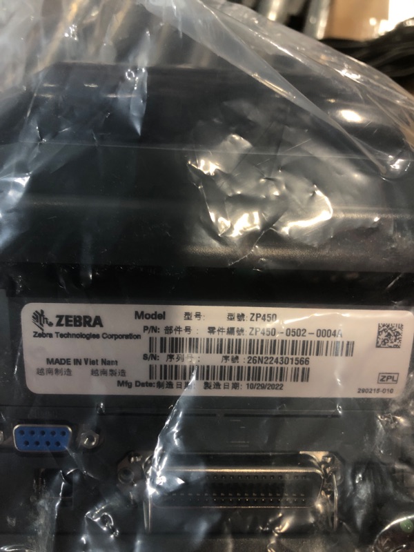 Photo 2 of (READ FULL POST) Zebra ZP450 (ZP 450) Label Thermal Bar Code Printer