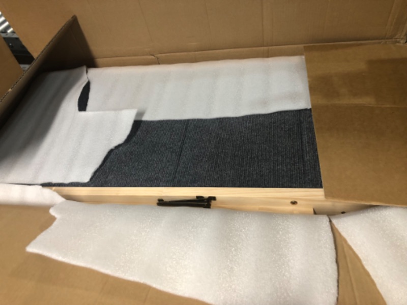 Photo 1 of Mepvol Dog Ramp,Stable Wooden Pet Ramp for All Small and Older Animals,43.5" Long Ramps with 8 Steps,Adjustable from 14" to 26", Folding Pet Ramps Great for High Bed Couch and Cars,(250Lbs Capacity) 43.5" x 15.8" x 2"