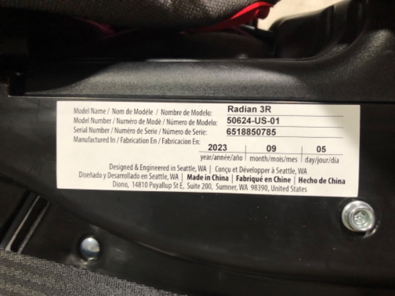 Photo 2 of ***USED - MISSING BOOSTER STRAP - OTHER PARTS LIKELY MISSING AS WELL***
Diono Radian 3R, 3-in-1 Convertible Car Seat, Rear Facing & Forward Facing, 10 Years 1 Car Seat, Slim Fit 3 Across, Pink Blossom Radian 3R Fits 3 Across Pink Blossom