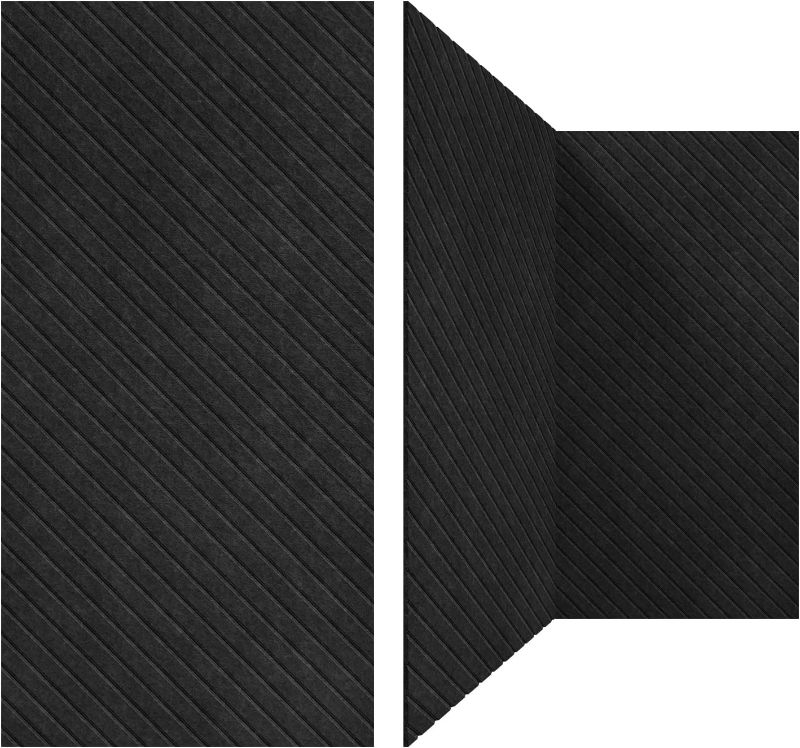 Photo 1 of DrKlang 3 Pack Sound Proof Panels for Walls, 47.2" x 23.6" x 0.36" Acoustic Panels Sound Absorbing in Right Diagonal Slotting, Sound Absorbing Wall Art for Home and Office- Black