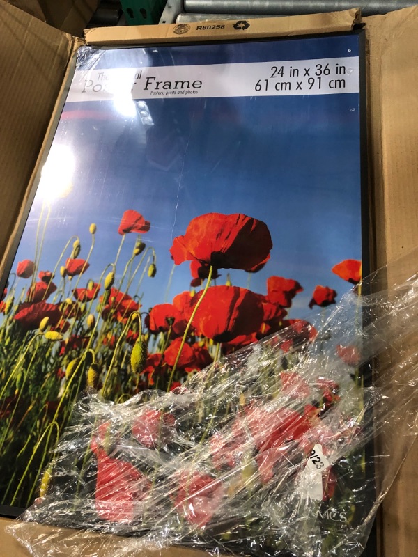 Photo 3 of **SEE PICS FOR DAMAGE**MCS 24x36 Inch Original Poster Frame, Black (23446) Standard Packaging