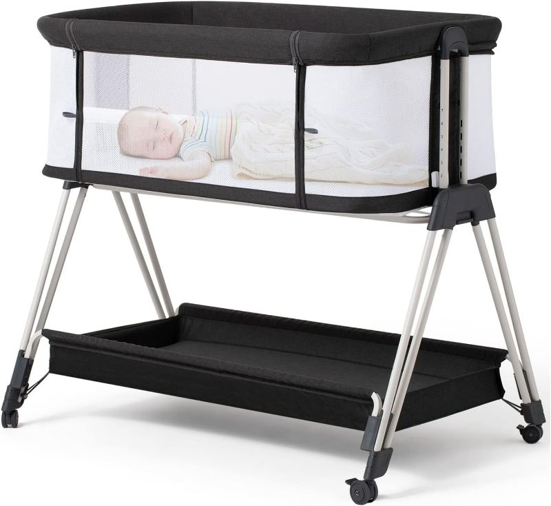 Photo 1 of  Baby Bassinet Bedside Sleeper with Wheels and Storage 