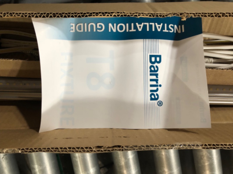 Photo 2 of Barrina LED Shop Light 2ft, 20W 2500LM 6500K, T8 LED Light Fixture, Clear Cover, Ceiling and Utility Shop Light, Linkable Tube Lights, Shop Lights for Room, Garage, Workbench, Warehouse, 2-Pack 6500k 2FT