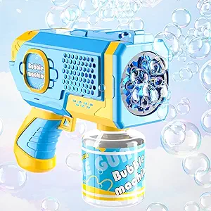 Photo 1 of Bennol Bubble Gun, Bubble Machine Gun for Kids Adults with Rich Bubble & Led Light & Leak-Proof, Automatic Bubble Maker Blower for Girls Boys, Summer Outdoor Backyard Toys blue