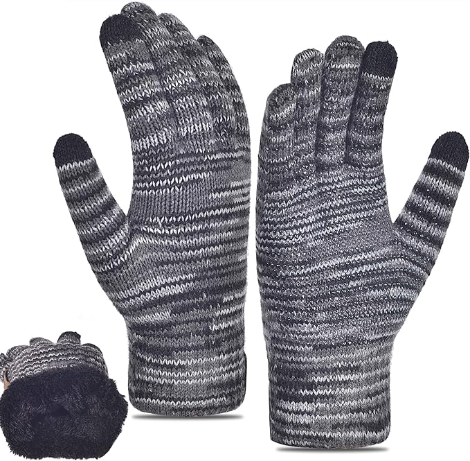 Photo 1 of **TWO PACK**UOUDIO Women's winter non-slip touch screen with fleece gloves