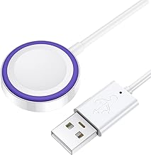 Photo 1 of **TWO PACK**PITCHESSY Designed for Apple Watch Charger,Magnetic Fast Charging Cable [3.3FT] Compatible with iWatch Series Ultra,7,8,SE,6,5,4,3,2,1(White-Purple)