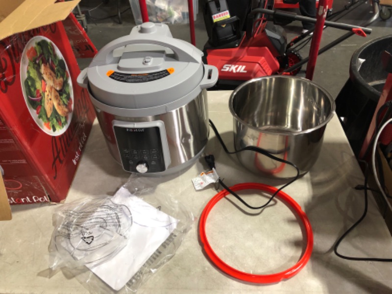 Photo 4 of ***USED  DAMAGED - DENTED - POWERS ON - UNABLE TO TEST FURTHER - SEE PICTURES***
Instant Pot Duo Plus, 8-Quart Whisper Quiet 9-in-1 Electric Pressure Cooker, Stainless Steel 8QT Duo Plus