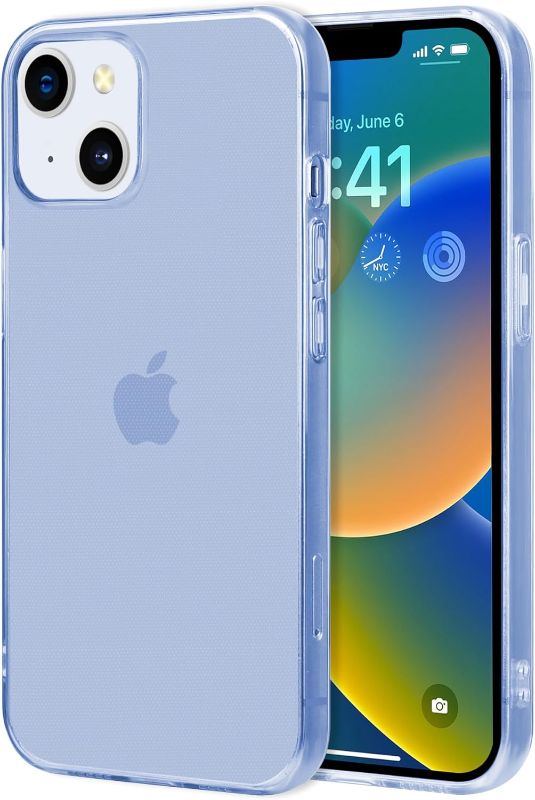 Photo 1 of Case for iPhone 15 6.1 Inches, Transparent Silky Soft Touch Ultra-Thin Lightweight Shock Proof and Scratch-Proof Whole Body Protection Phone(Clear Light Blue)
