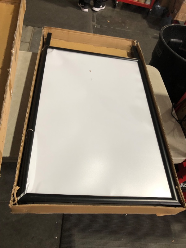 Photo 3 of ***MAJOR DAMAGE - NONREFUNDABLE - NOT FUNCTIONAL - FOR PARTS ONLY - SEE COMMENTS***
Sidewalk Sign for Indoor And Outdoor Signs - Open Aluminum A Frame Sign Poster Board 24x36 Inches, White Dry Erase Surface