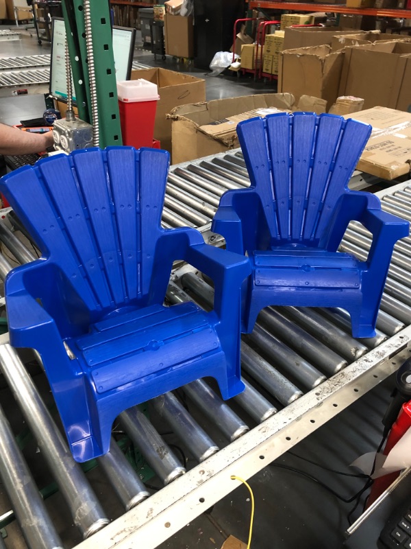 Photo 2 of American Plastic Toys Kidsâ€™ Adirondack (Pack of 2) Blue