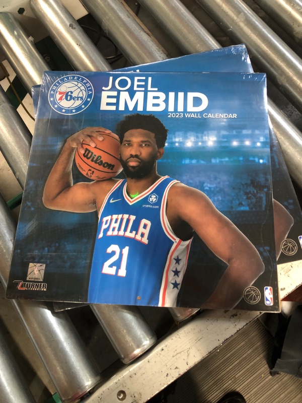 Photo 2 of TURNER SPORTS Philadelphia 76ers Joel Embiid 2023 12X12 Player Wall Calendar (23998012167)