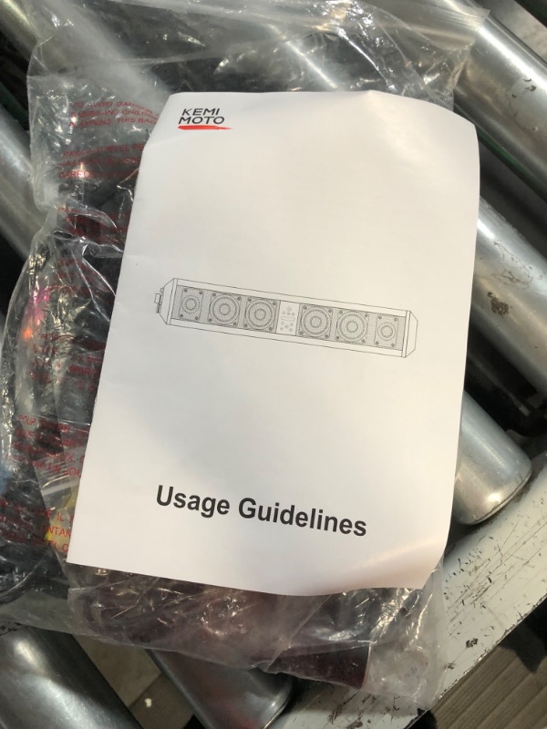 Photo 3 of kemimoto UTV Sound Bar SXS Speaker Wireless Control Bluetooth SoundBar with 2X Tweeter and 4X Subwoofer for 1.56"- 2.25" Roll Cage