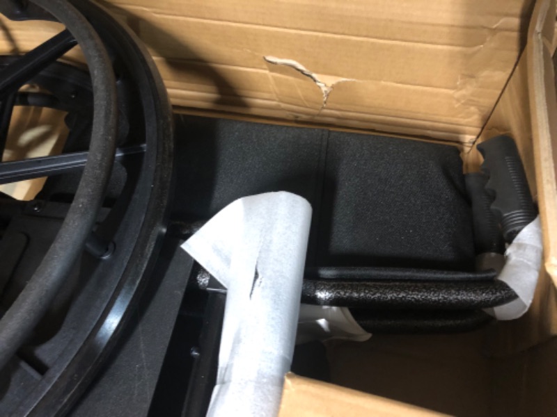 Photo 3 of ***MAJOR DAMAGE - NONREFUNDABLE - NOT FUNCTIONAL - FOR PARTS ONLY - SEE COMMENTS***
Medline Wheelchair, Swing-Back Desk-Length Arms And Elevating Leg Rests, 18" x 16" Seat (W x D) 18" Wide