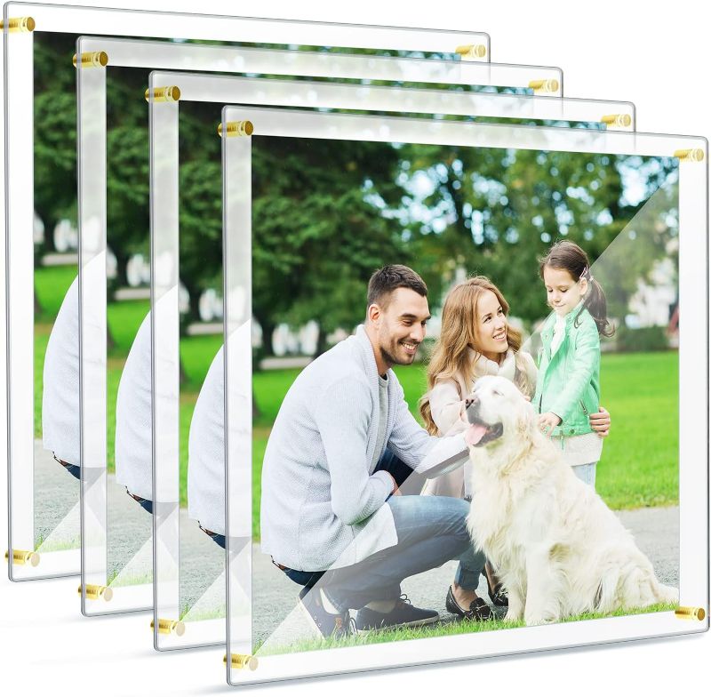 Photo 1 of 
4 Packs Floating Acrylic Picture Frame, 16 x 20 Inches Clear