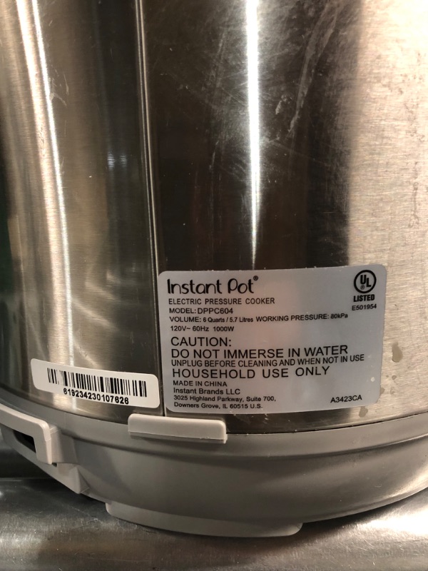 Photo 1 of **PARTS ONLY**
Instant Pot Duo Plus, 6-Quart Whisper Quiet 9-in-1 Electric Pressure Cooker, Slow Cooker, Rice Cooker, Duo Plus