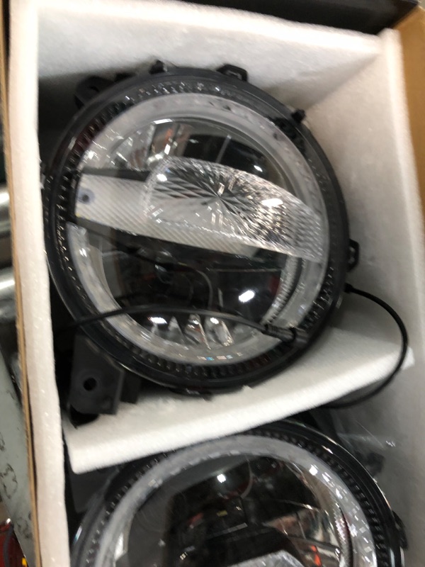 Photo 2 of (PARTS ONLY)BICYACO 9 Inch LED Headlights with DRL Compatible with 2018 2019 2020 2021 2022 Jeep Wrangler JL JLU Gladiator JT SUV 120W Headlamps Replacement with Daytime Running Lights High Low Beam Adjustable