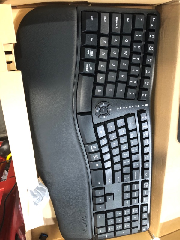 Photo 4 of MEETION Ergonomic Wireless Keyboard and Mouse, Ergo Keyboard with Vertical Mouse, Split Keyboard 