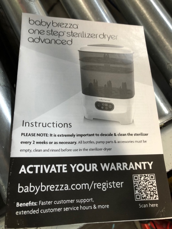 Photo 3 of Baby Brezza Baby Bottle Sterilizer and Dryer Advanced – Electric Steam Sterilization Machine – Universal Sterilizing